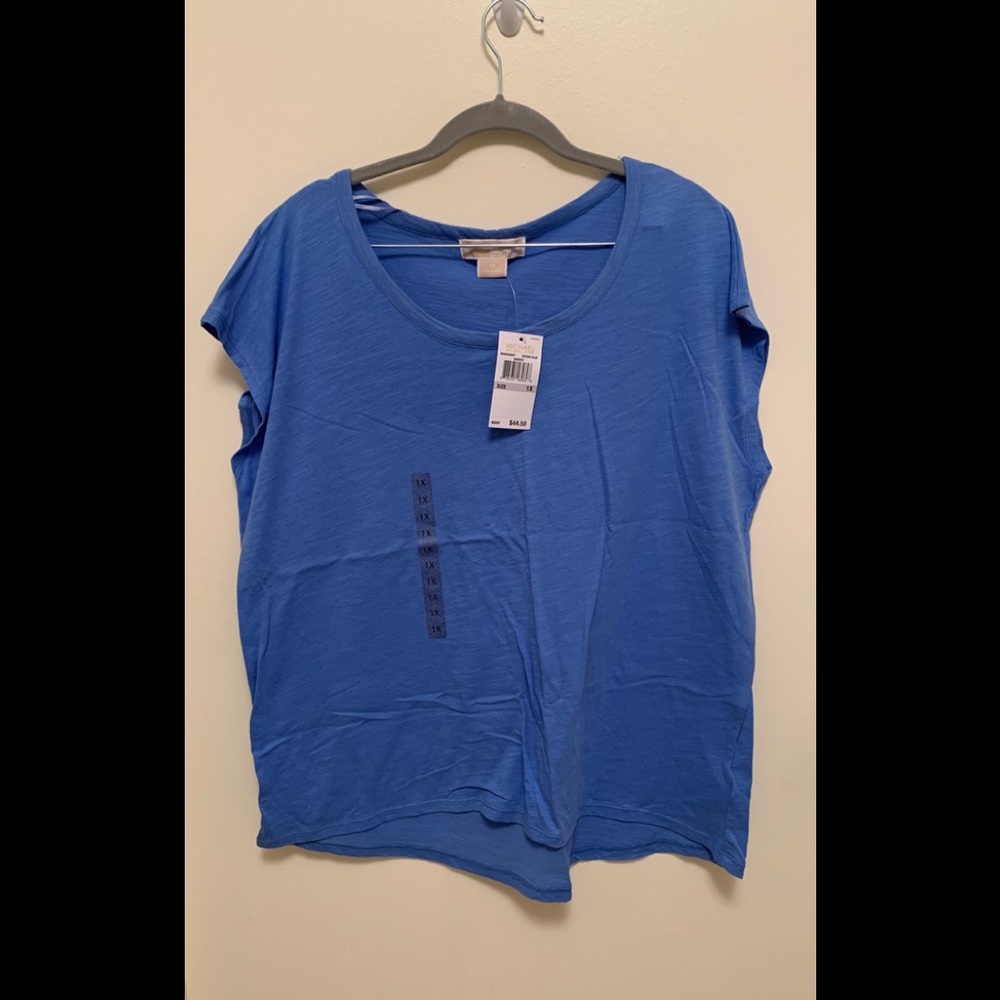 Michael Kors Oxford Blue Top Size 1X NWT